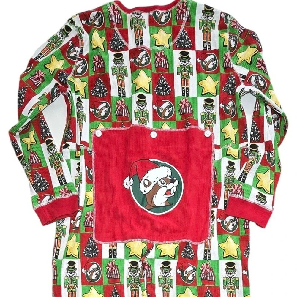 BUCKEES Pajamas Christmas‎ Nutcracker Print Onesie Sleepwear Red Green Size 3X